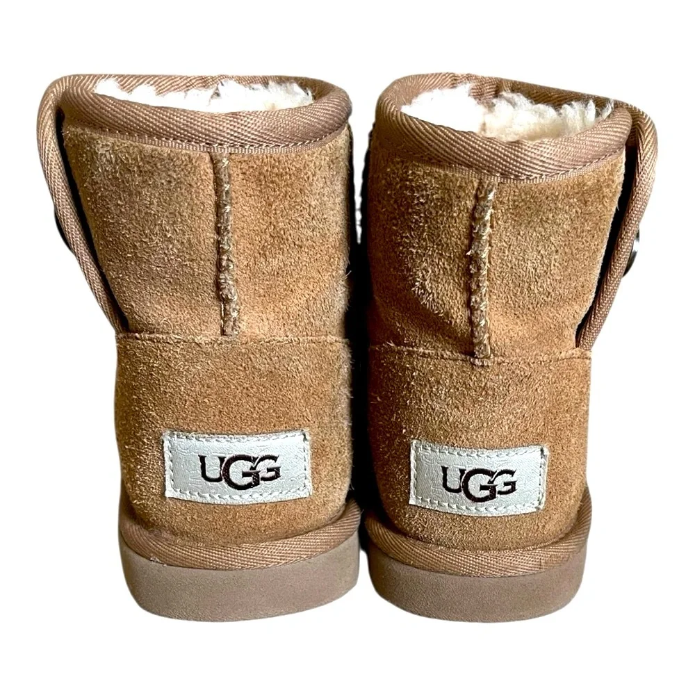 UGG Jona Boots Kids Size 13 | Cognac Leather Wool‎ Lined